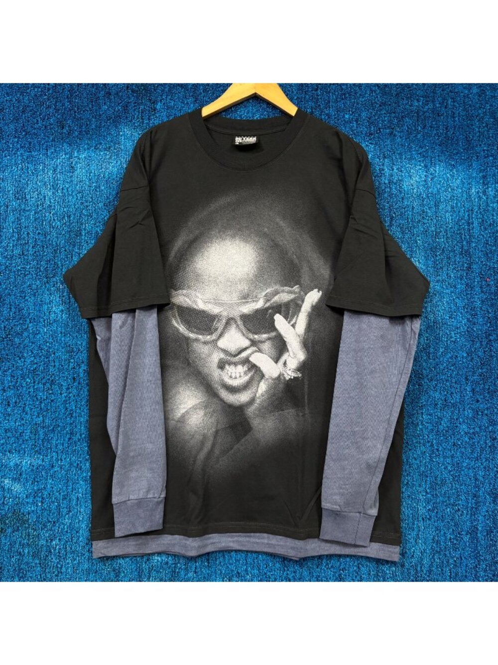 Rihanna Since 2005 R20 Oversized Pop Layered Long Sleeve L